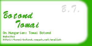 botond tomai business card